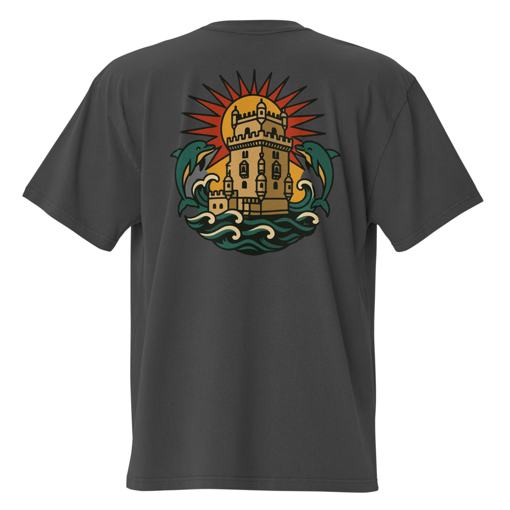 T-shirt Oversized Tuga Old School iMinimal — Torre de Belém