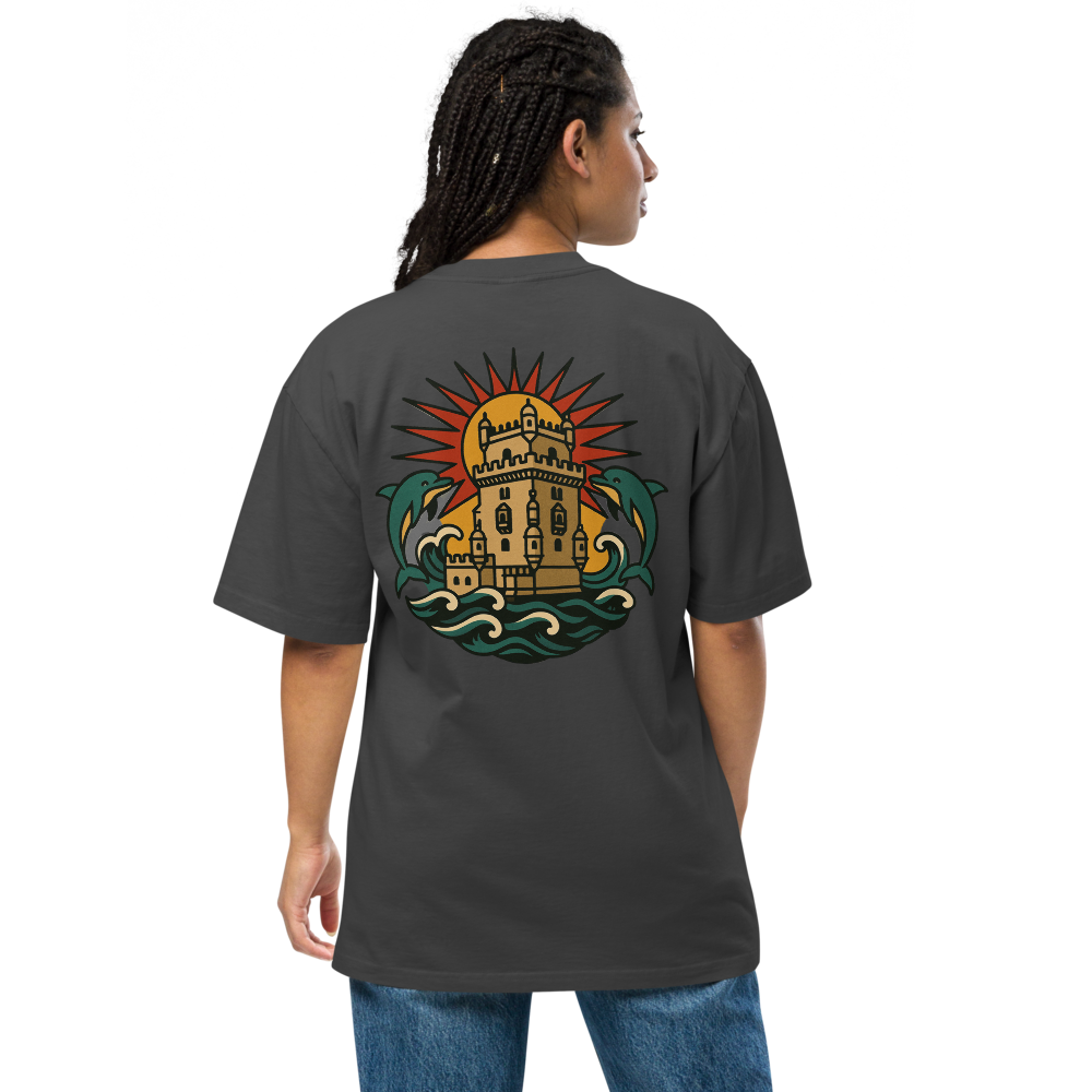T-shirt Oversized Tuga Old School iMinimal — Torre de Belém
