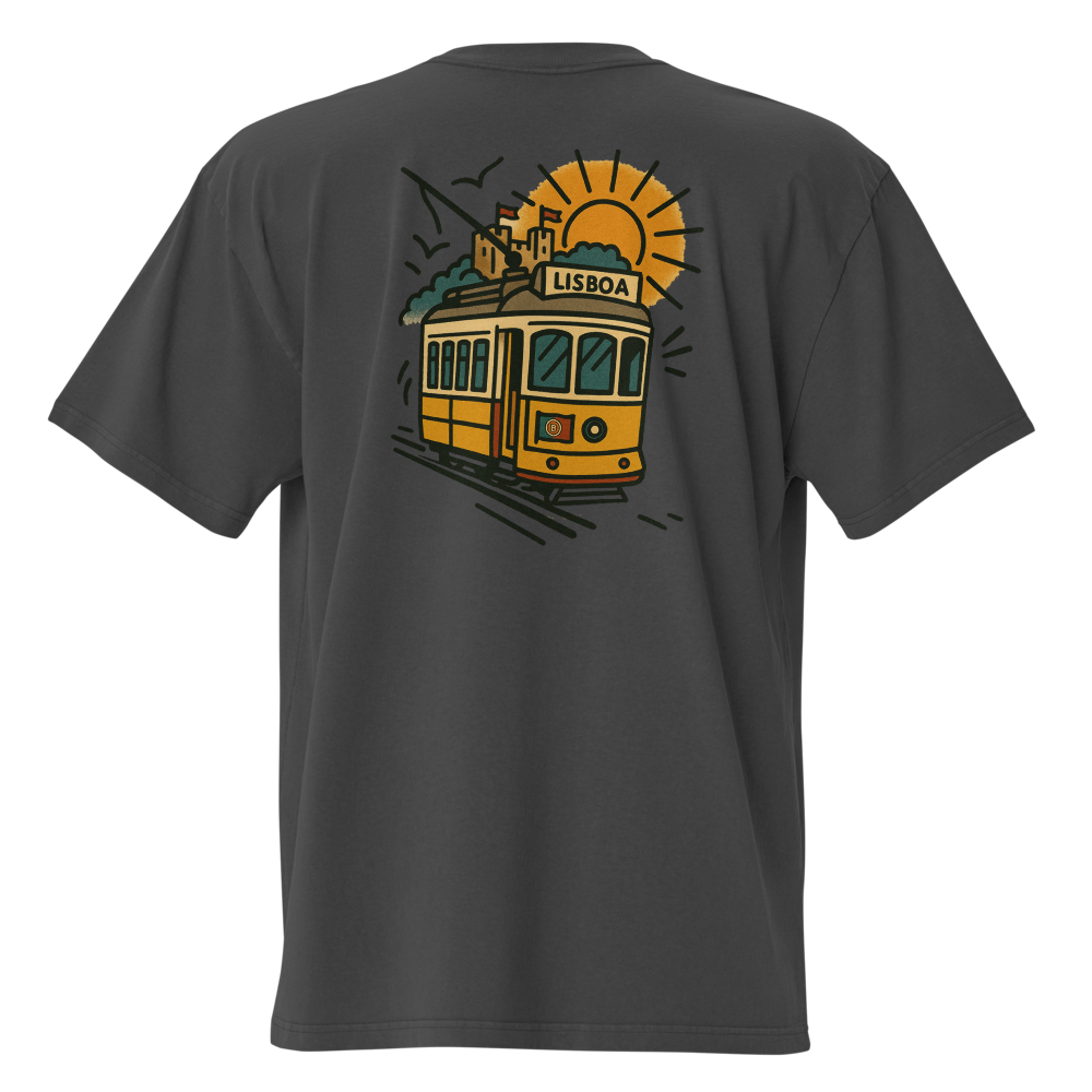 T-shirt Oversized Tuga Old School iMinimal — Elétrico 28 de Lisboa