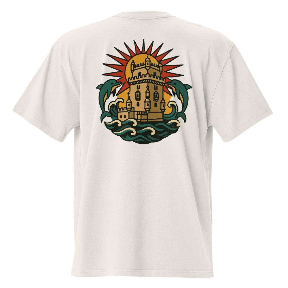 T-shirt Oversized Tuga Old School iMinimal — Torre de Belém