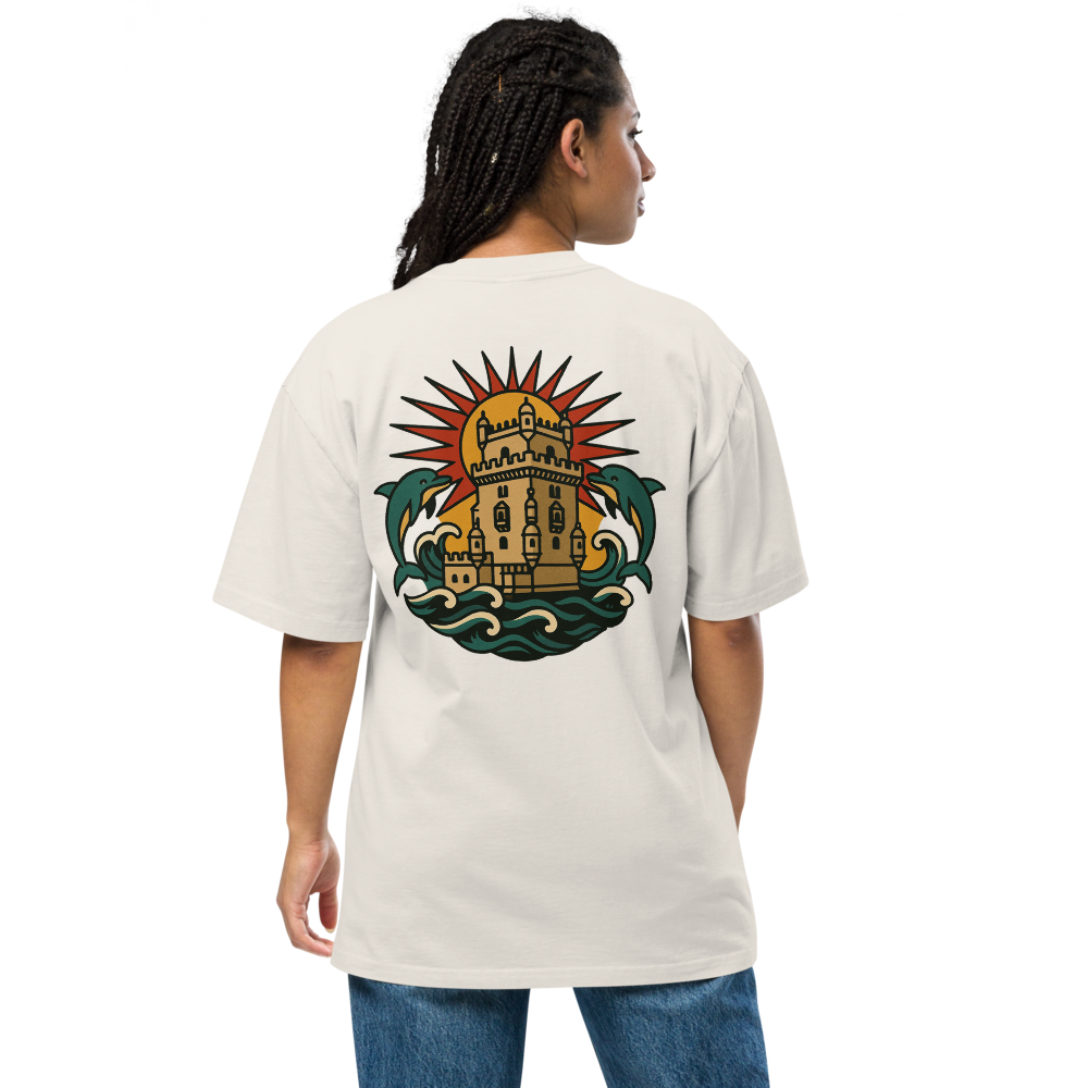 T-shirt Oversized Tuga Old School iMinimal — Torre de Belém