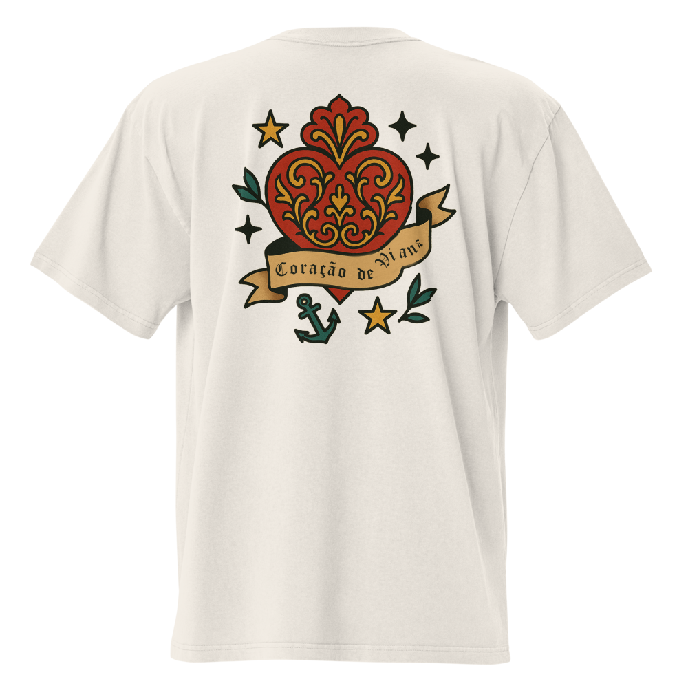 T-shirt Oversized Tuga Old School iMinimal — Coração de Viana