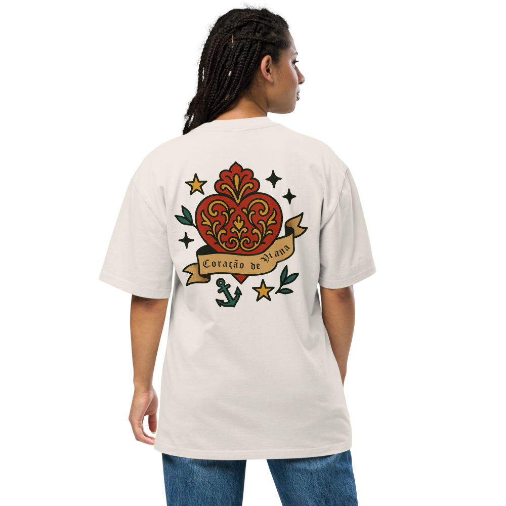 T-shirt Oversized Tuga Old School iMinimal — Coração de Viana