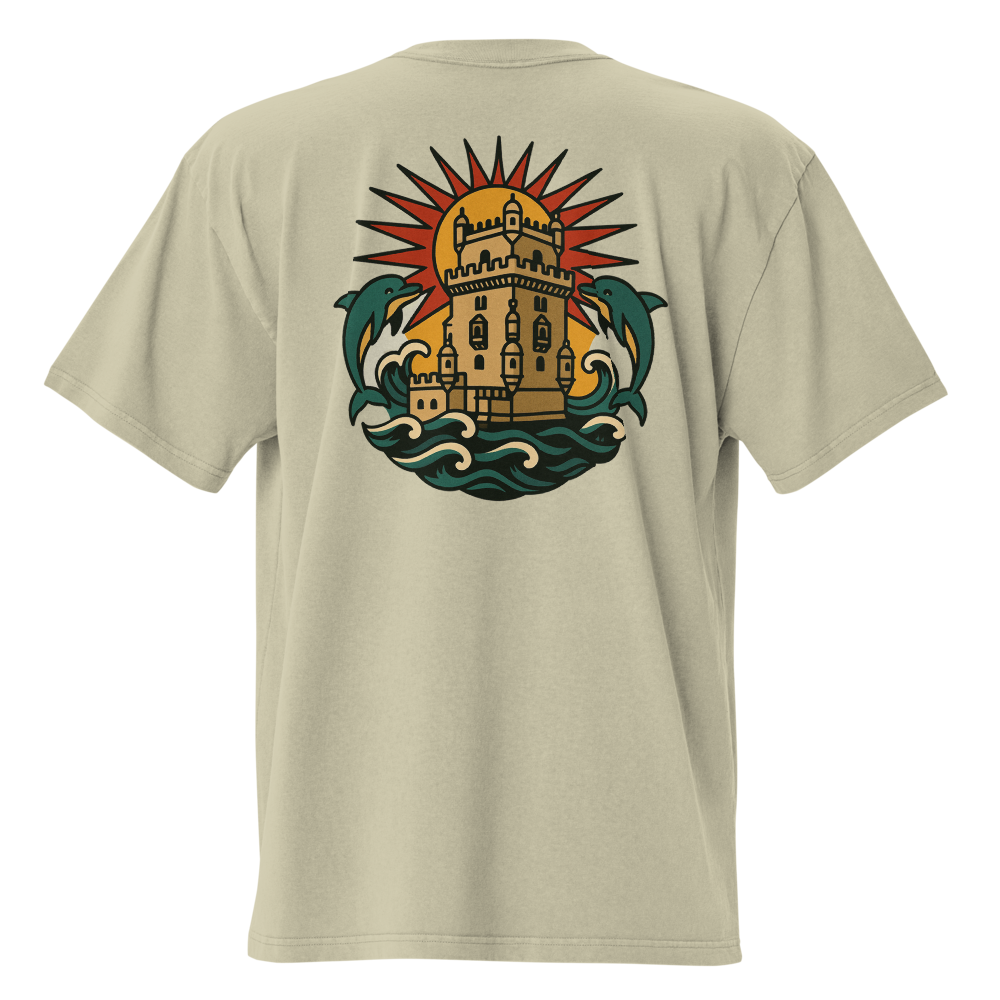 T-shirt Oversized Tuga Old School iMinimal — Torre de Belém