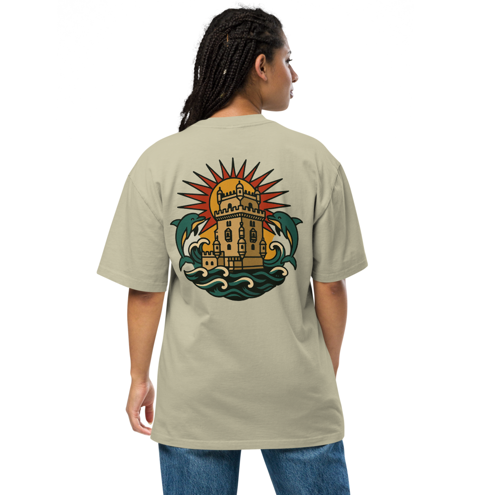 T-shirt Oversized Tuga Old School iMinimal — Torre de Belém
