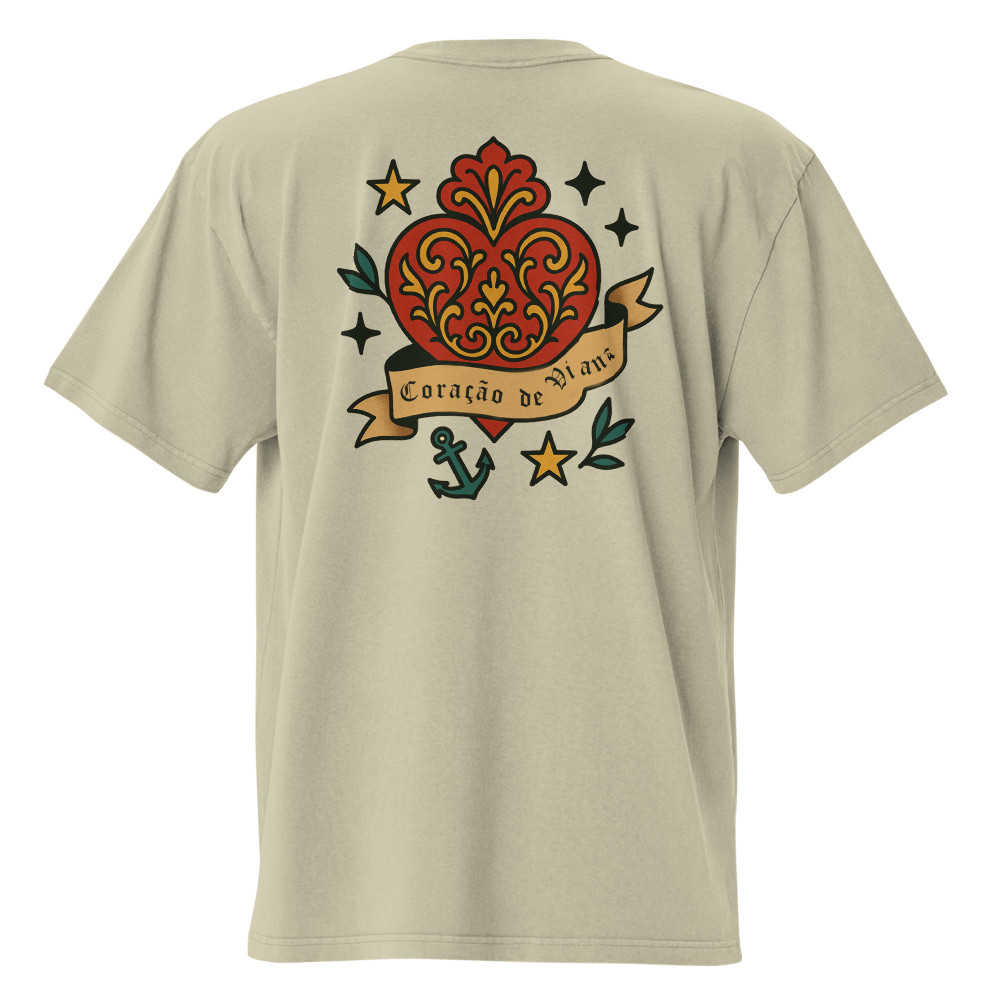 T-shirt Oversized Tuga Old School iMinimal — Coração de Viana