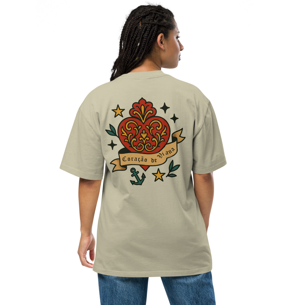 T-shirt Oversized Tuga Old School iMinimal — Coração de Viana