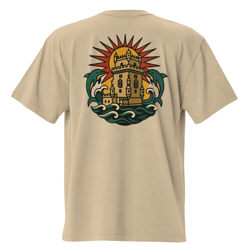 T-shirt Oversized Tuga Old School iMinimal — Torre de Belém