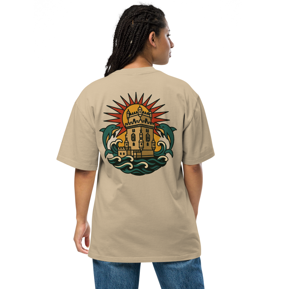T-shirt Oversized Tuga Old School iMinimal — Torre de Belém