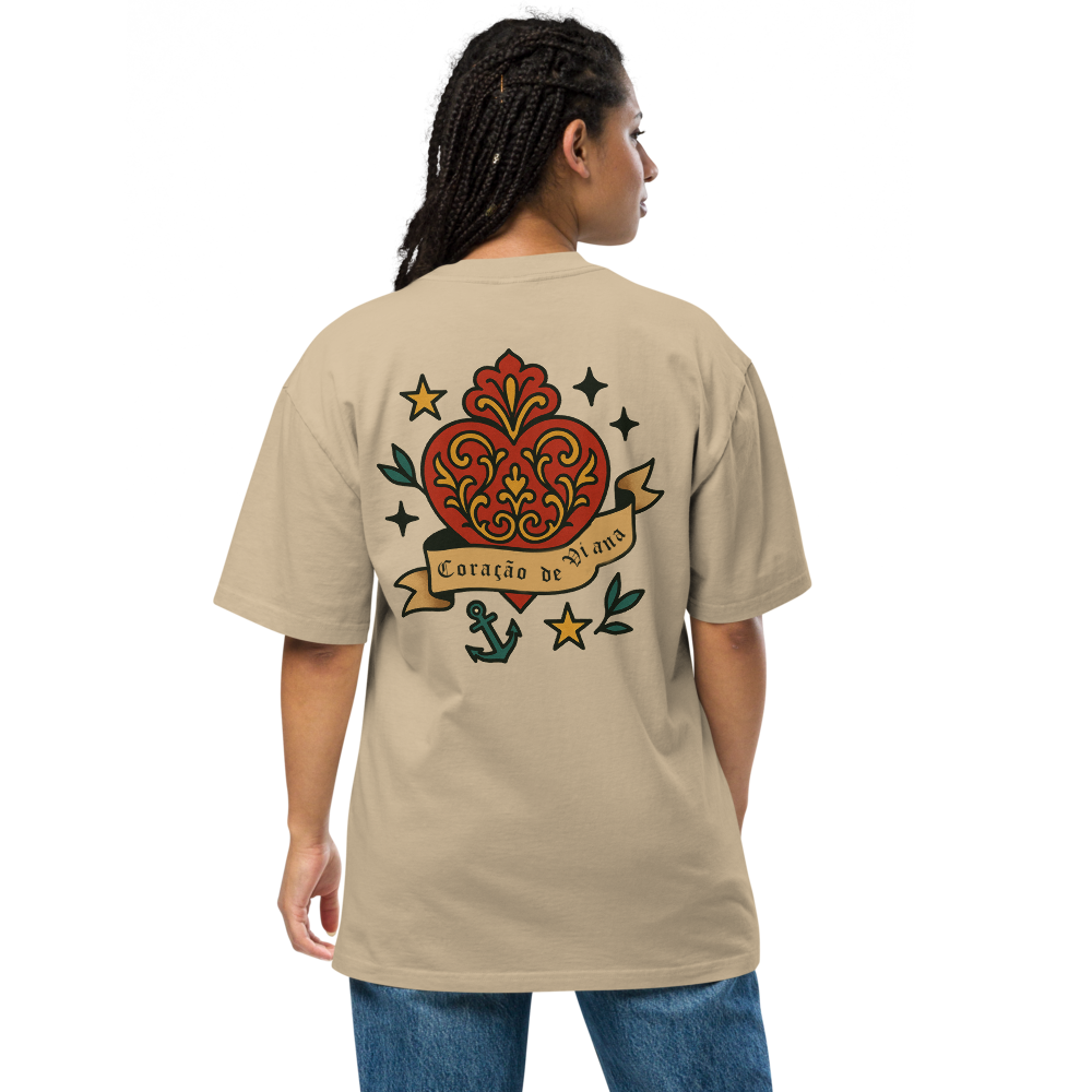 T-shirt Oversized Tuga Old School iMinimal — Coração de Viana
