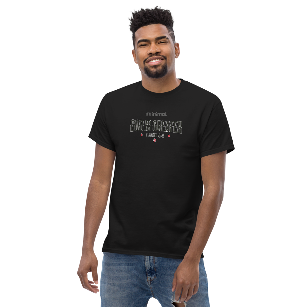 T-shirt 1 João 04:04 iMinimal — a básica essencial