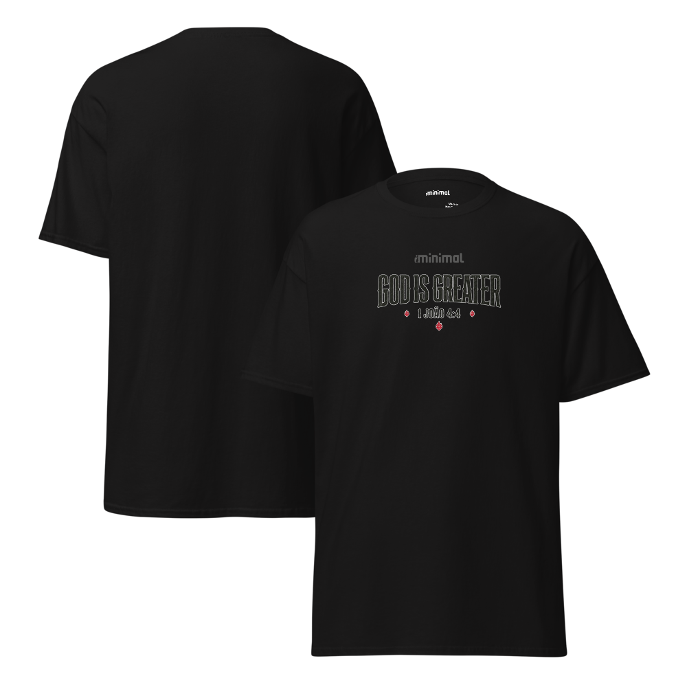 T-shirt 1 João 04:04 iMinimal — a básica essencial