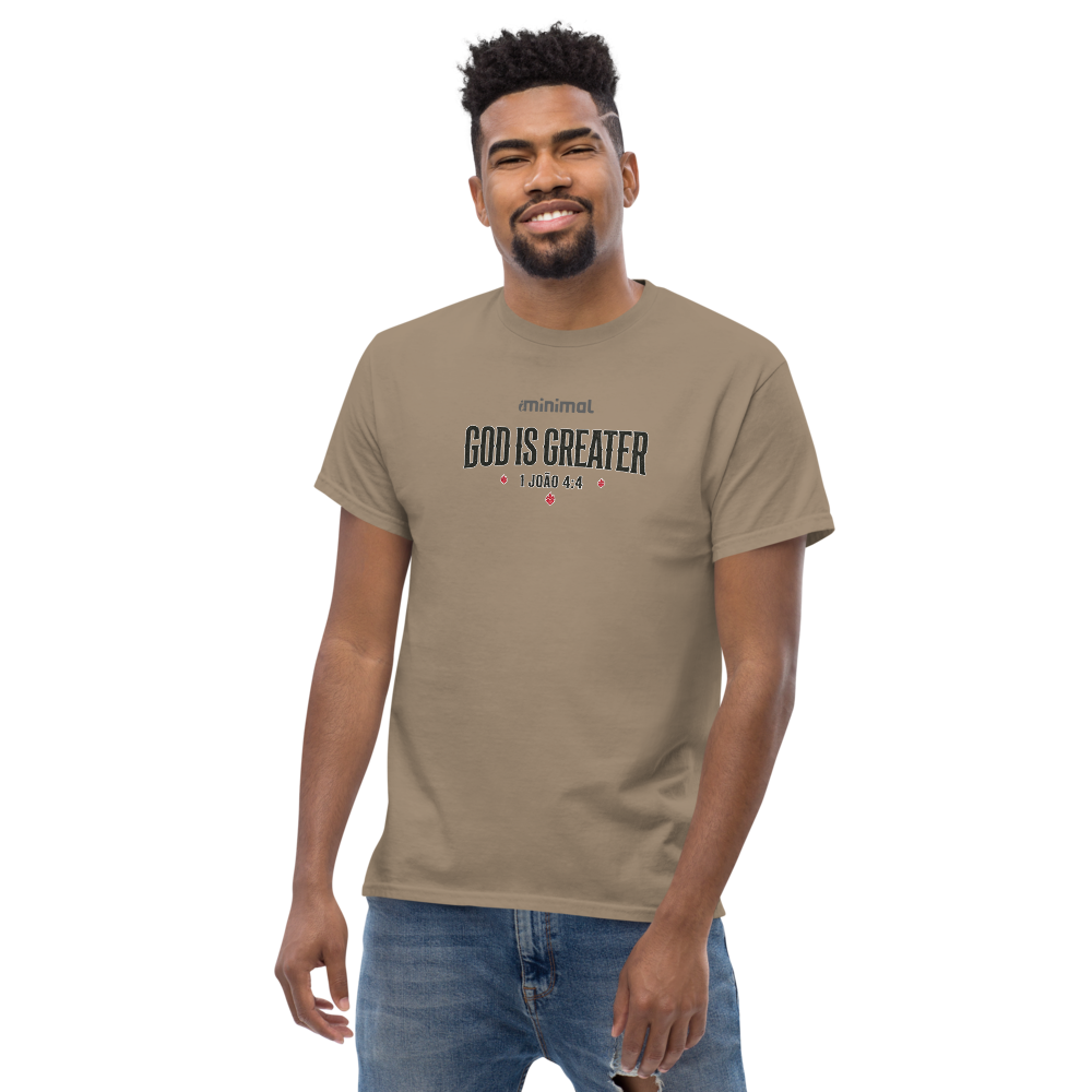 T-shirt 1 João 04:04 iMinimal — a básica essencial
