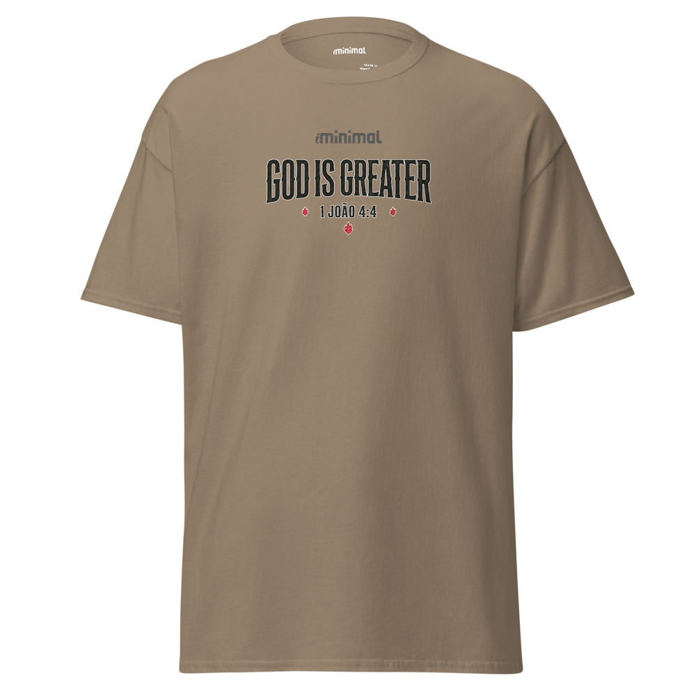 T-shirt 1 João 04:04 iMinimal — a básica essencial