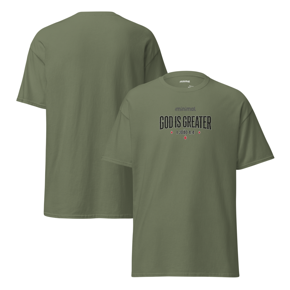 T-shirt 1 João 04:04 iMinimal — a básica essencial