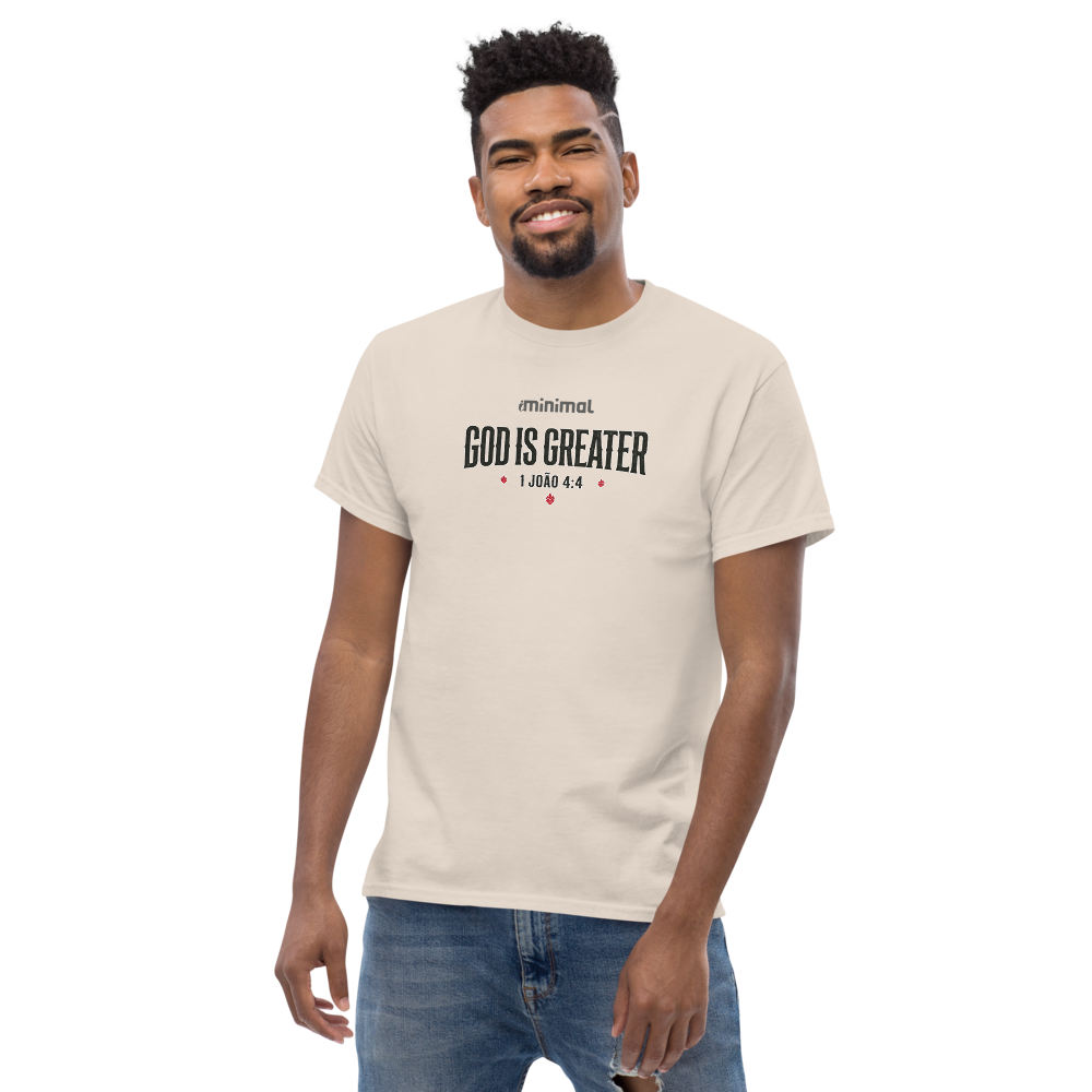 T-shirt 1 João 04:04 iMinimal — a básica essencial