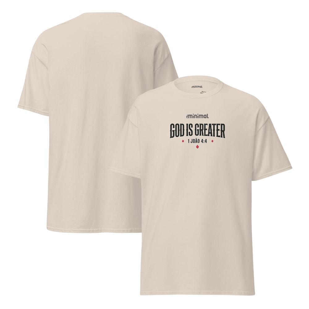 T-shirt 1 João 04:04 iMinimal — a básica essencial