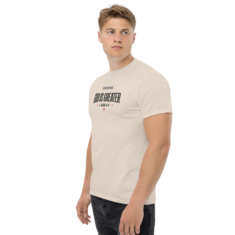 T-shirt 1 João 04:04 iMinimal — a básica essencial