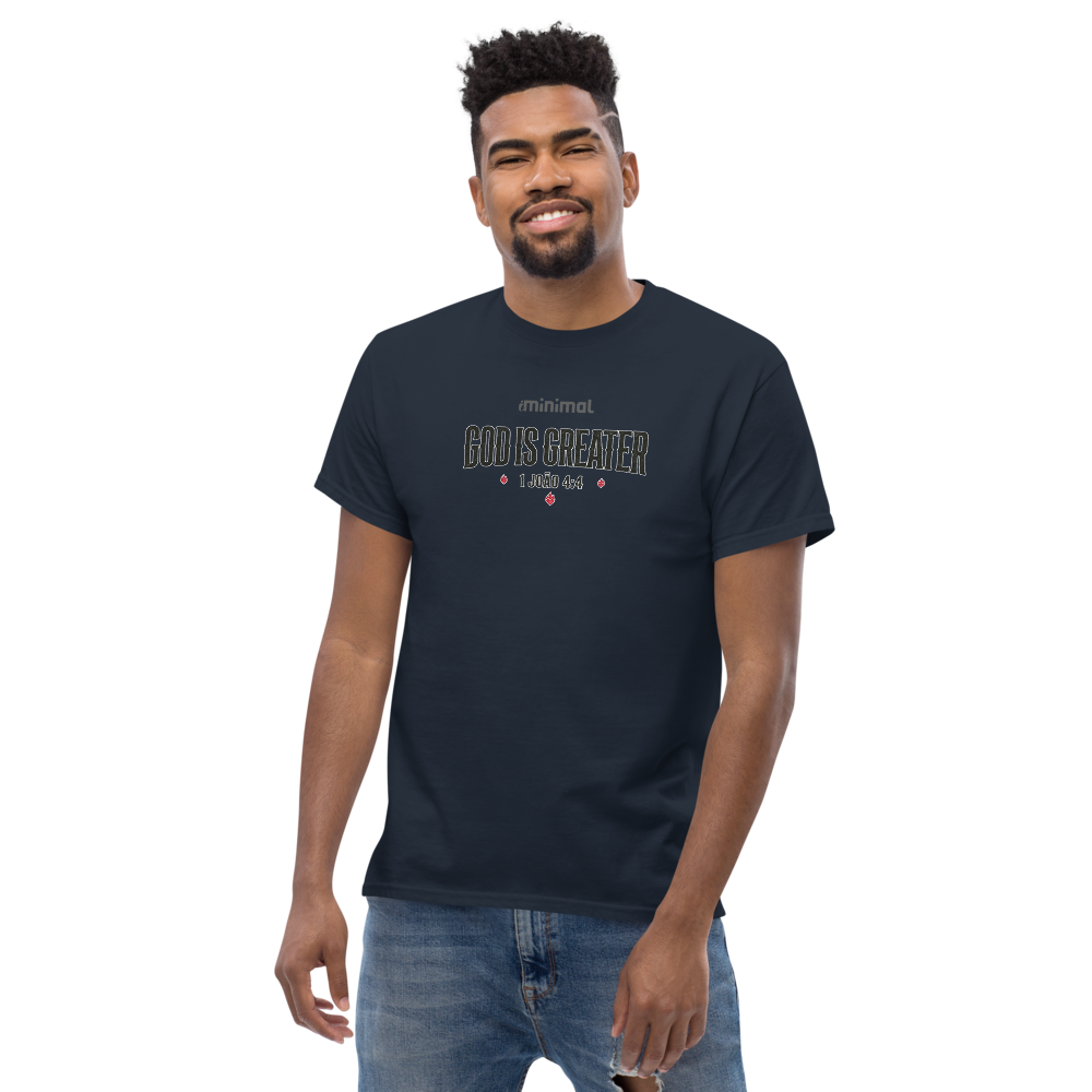 T-shirt 1 João 04:04 iMinimal — a básica essencial