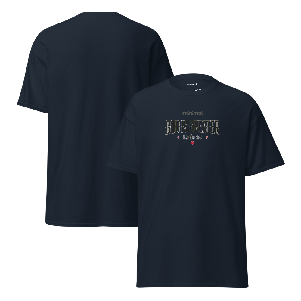 T-shirt 1 João 04:04 iMinimal — a básica essencial